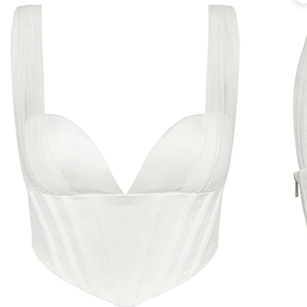 LEAU Siren Satin Corset Top NWT S